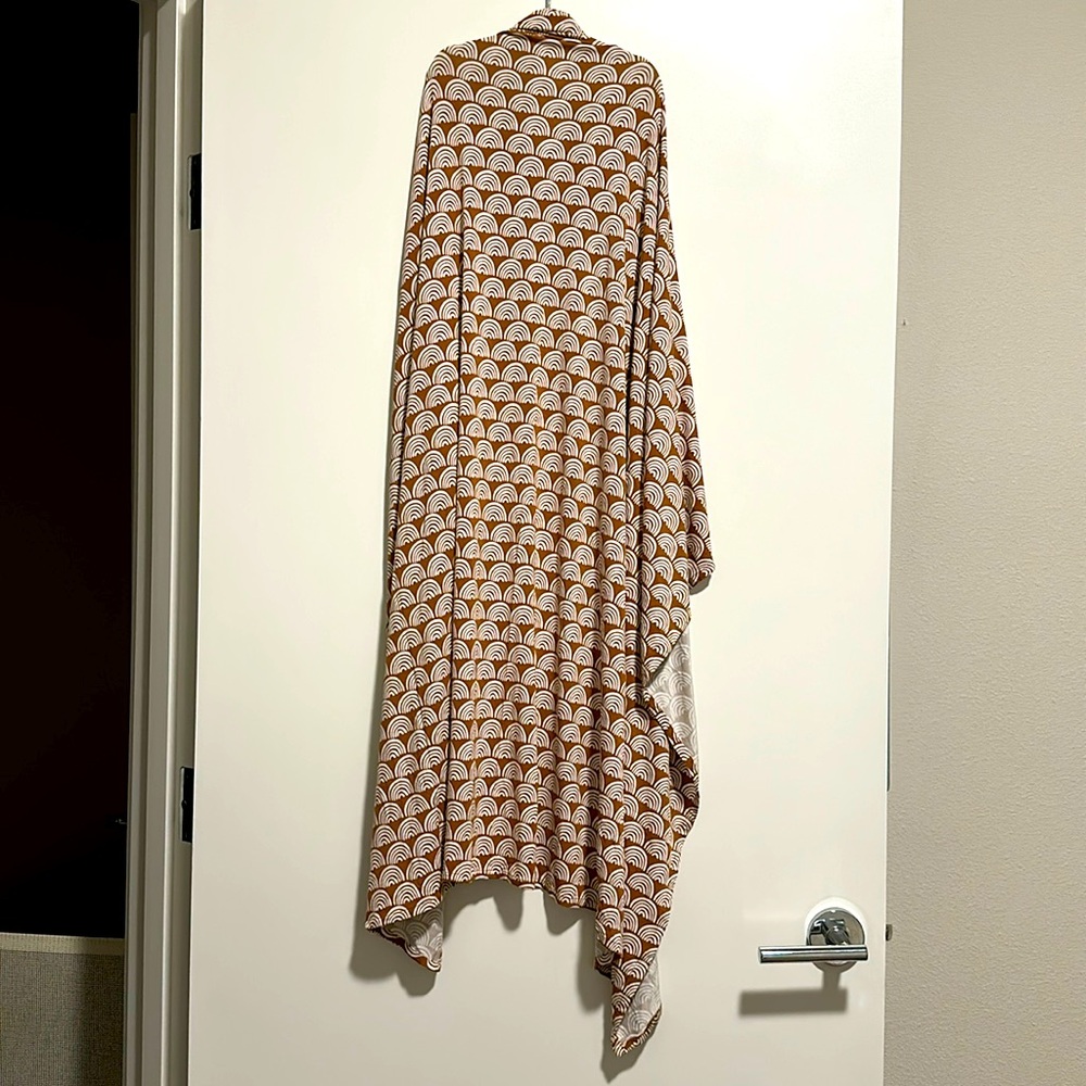 Little Sleepies Rust Rainbows Swaddle Blanket
